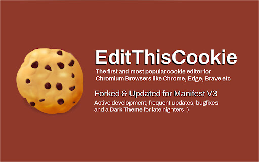 EditThisCookie (fork) screenshot