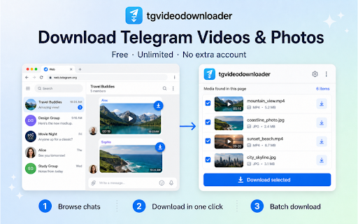 TGDown – Free Telegram Video Downloader | Unlimited Batch screenshot