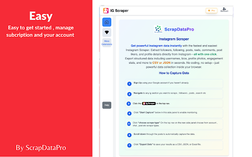 Post Scraper: Export Followers, Posts & Comments screenshot