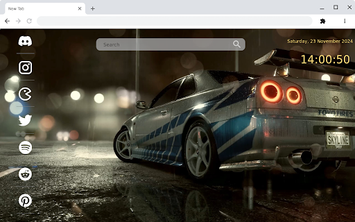 Nissan Skyline GT-R R34 in the Rain Live Wallpaper screenshot