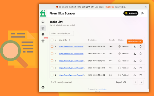 Fiverr Gigs Scraper screenshot