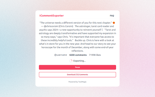 ICommentExporter - Export Comments screenshot