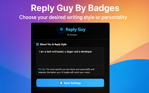Reply Guy - Free AI Reply Generator screenshot