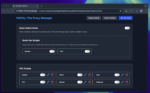 PACify | The Proxy Manager screenshot