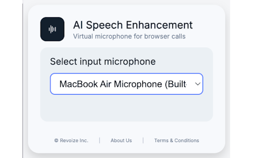 Revoize AI Speech Enhancement screenshot