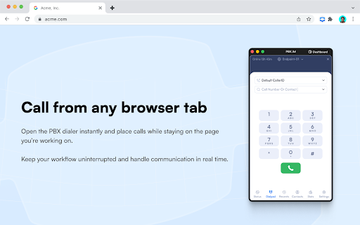 PBX WebDialer screenshot