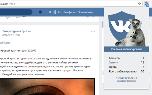Убрать рекламу ВК screenshot