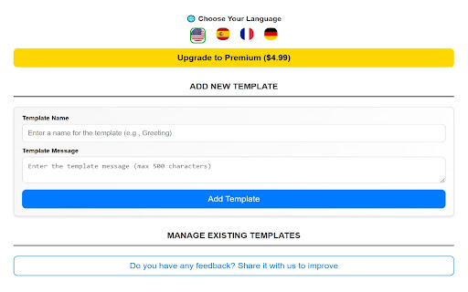 Gmail Template Creator screenshot
