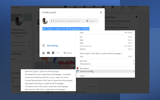 ChatGPT context companion screenshot