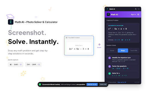 Math AI - Homework Solver & Photo Calculator screenshot