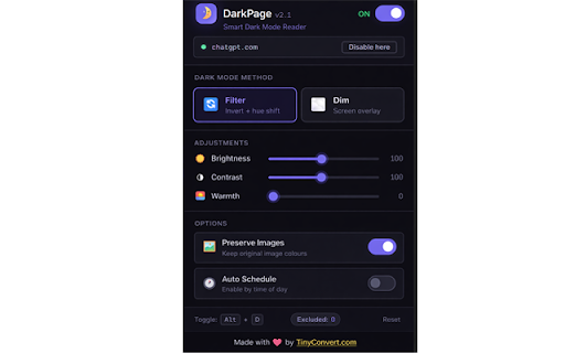 DarkPage – Smart Dark Mode Reader screenshot