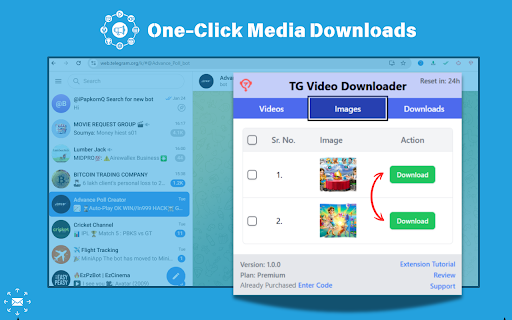 Premium Telegram Video Downloader- Download Telegram videos instantly screenshot