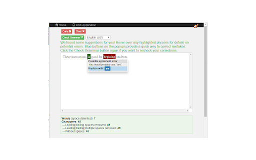 Grammar Checker screenshot