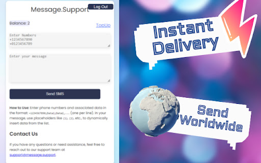 Message.Support - Send Bulk SMS from PC screenshot