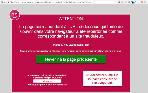 Signal Spam screenshot