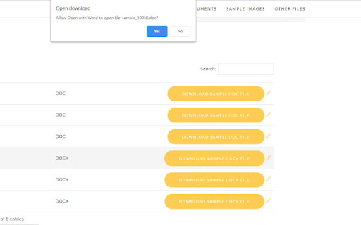 Open with Google Docs screenshot