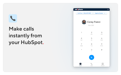 net2phone for HubSpot screenshot