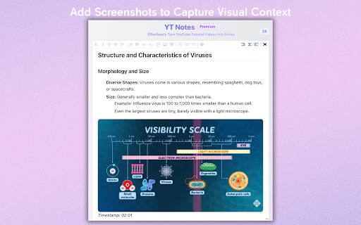 YT Notes screenshot