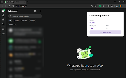Whatsapp Chat Backup - Backup WA Messages screenshot