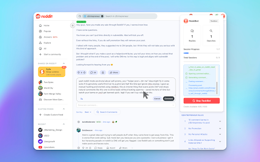 Reddbot | AI Reddit Marketing Agent & Replies screenshot