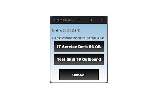 NICE CXone Phone for erecruit screenshot
