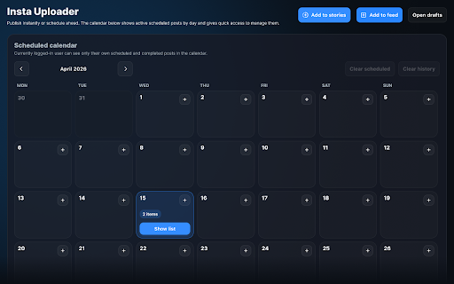 EasyLoad: Instagram Uploader & Scheduler screenshot