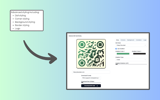 QR Code Extension screenshot