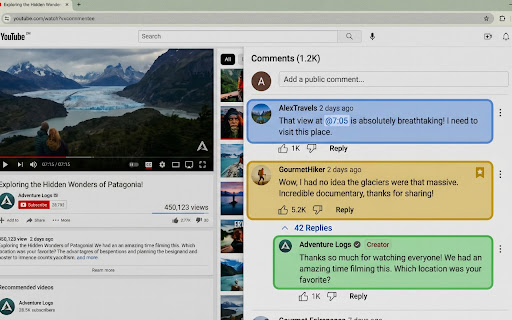 YouTube Comment Highlighter screenshot