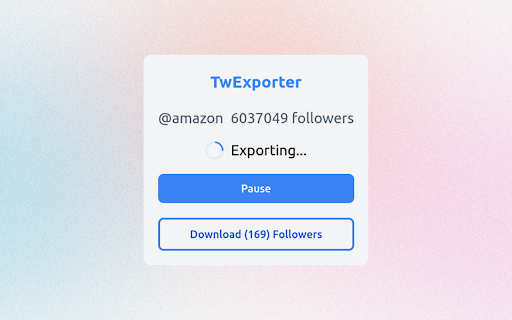 TwExporter - Export Twitter Followers screenshot