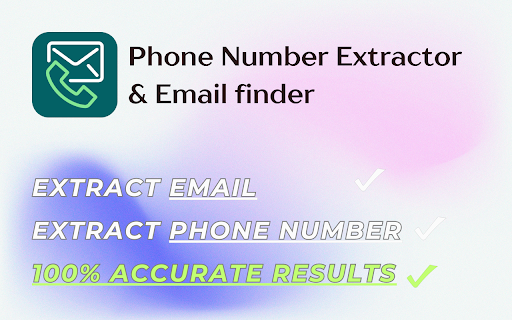 Phone number Extractor & Email Finder screenshot