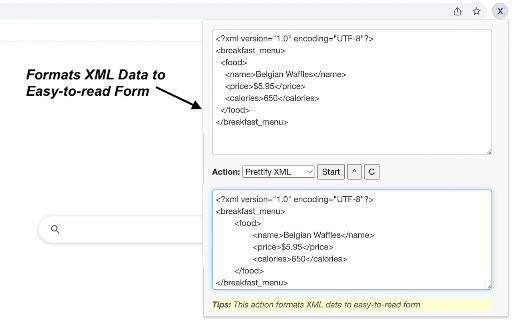 XML Tools screenshot