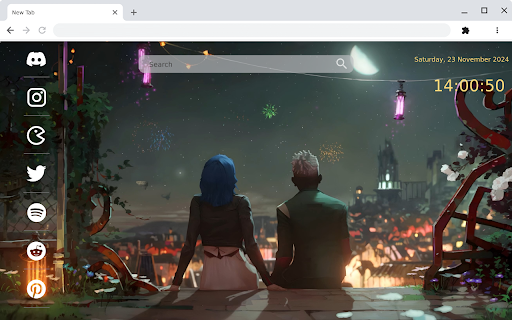 Experience the magic of Ekko and Powder Night live wallpaper for Chrome screenshot