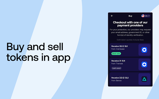 Slush — A Sui wallet screenshot
