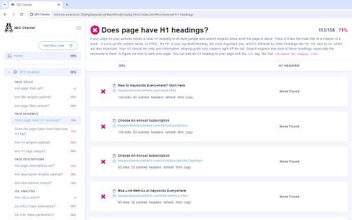 SEO Checker screenshot
