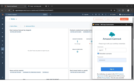 Novelvox-Amazon Connect CTI Connector for HubSpot screenshot