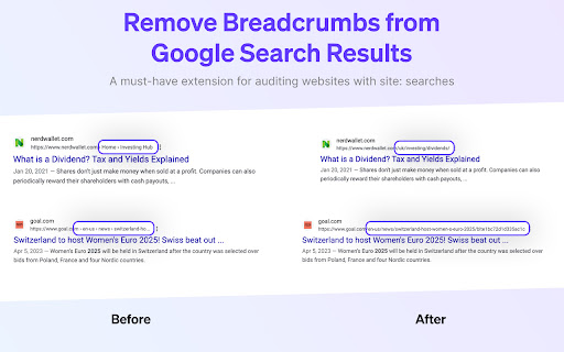 Remove Breadcrumbs screenshot