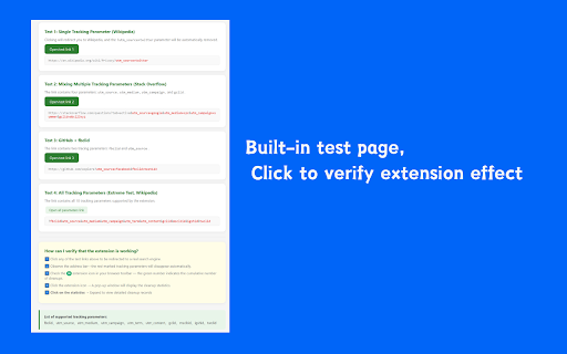 Tracking Parameter Cleaner - Auto Remove URL Tracking Parameters screenshot