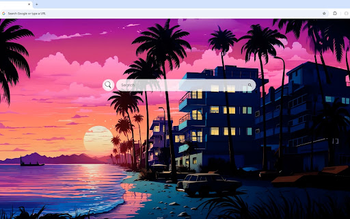 Retrowave Beach Live Wallpaper screenshot