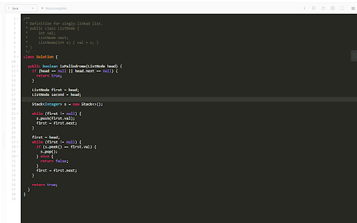 Leetcode format screenshot