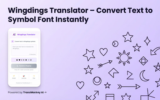 Wingdings Translator screenshot