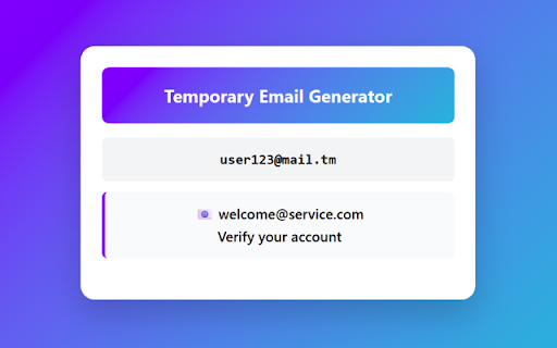 Temporary Email Generator screenshot