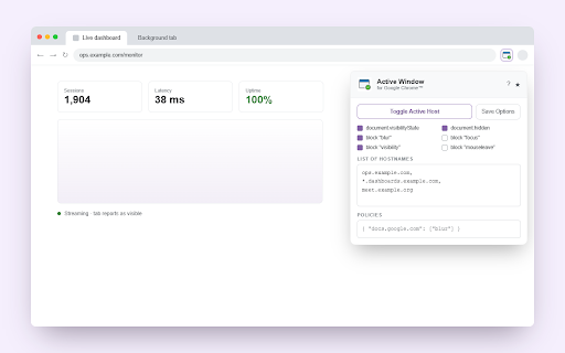 Active Window for Google Chrome™ screenshot