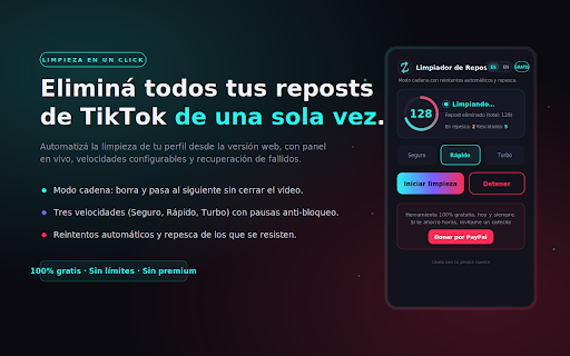 TikTok Repost Remover – Delete All Reposts at Once screenshot