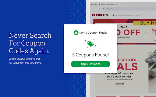 Kohl's Coupon Finder - Find the best coupons for Kohl's screenshot