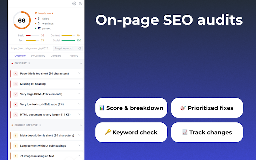 QuickSEO — SEO Checker & AI Visibility Audit Tool screenshot