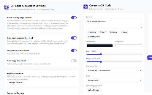 QR Code Allrounder – Scanner & Generator screenshot