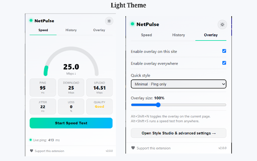 NetPulse — Internet Speed Meter, Ping & Overlay screenshot