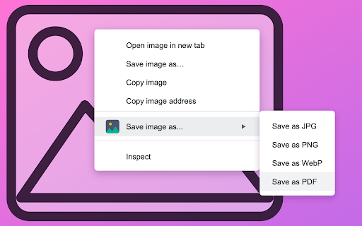 Save image as PDF screenshot