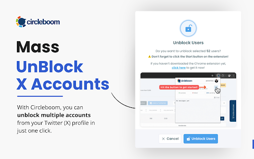 Mass UnBlock Twitter screenshot