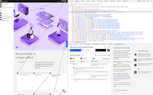 IBM Equal Access Accessibility Checker screenshot